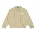 Plaid Full-Zip Track Jacket