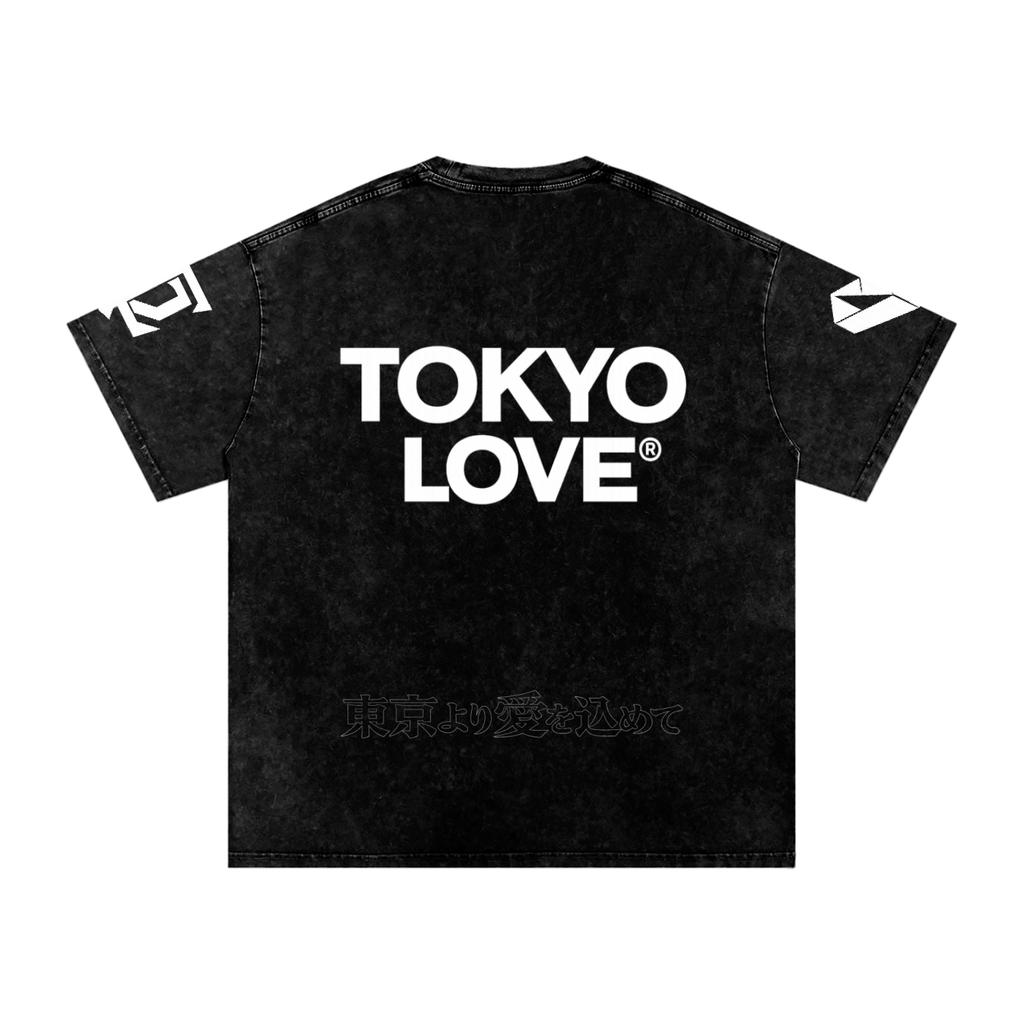 Snow Washed Oversized Cotton T-Shirt