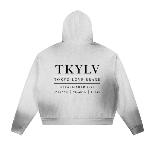 "Heritage" Sun Fade Frayed Raw Edge Hoodie