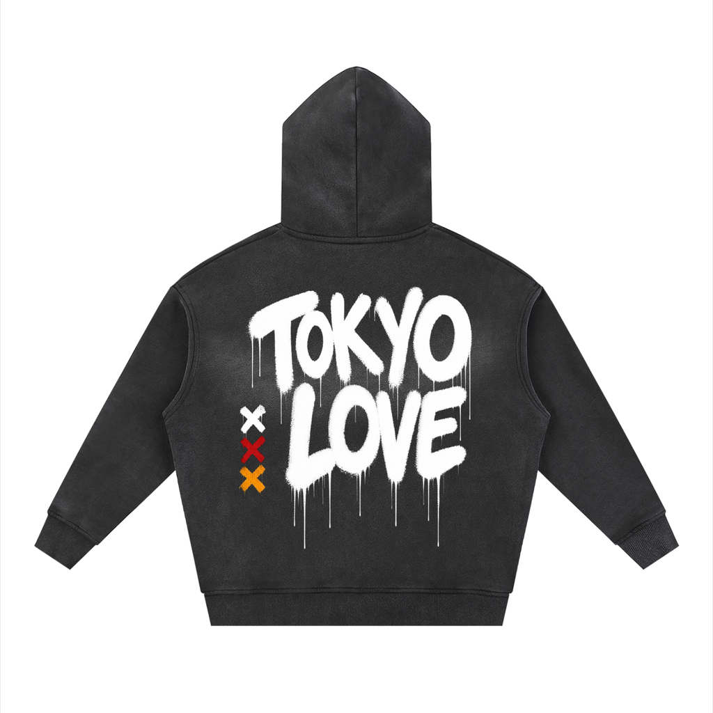 Sunfade Zipper Boxy Hoodie