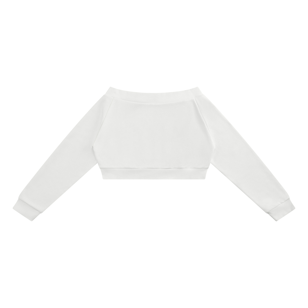Women's Off-Shoulder Full Zip Sweatshirt