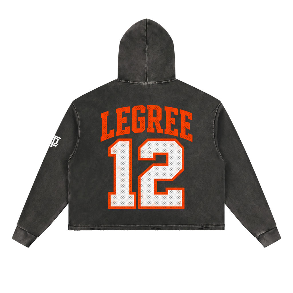JL12 "The Problem Kid" Vintage Washed Frayed-Hem Hoodie