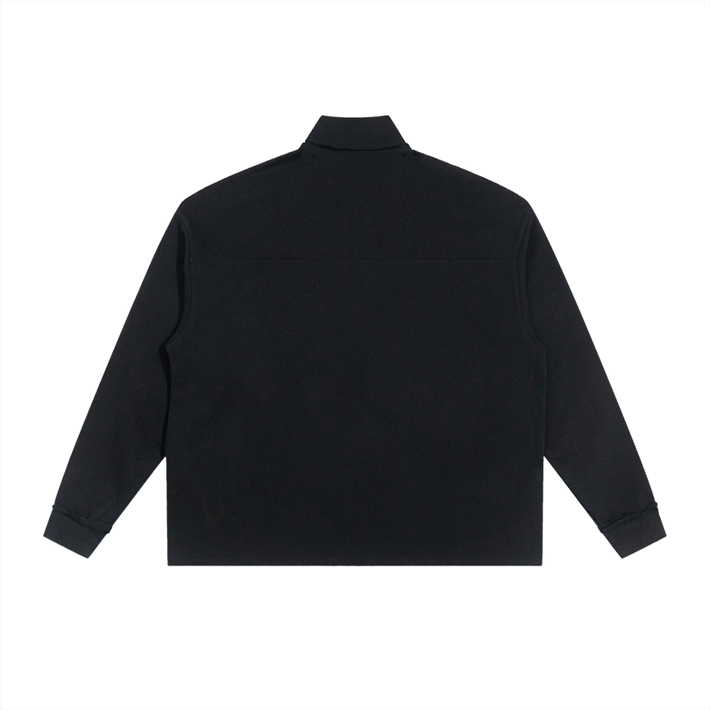 Half-Zip Rolled Edge Sweatshirt
