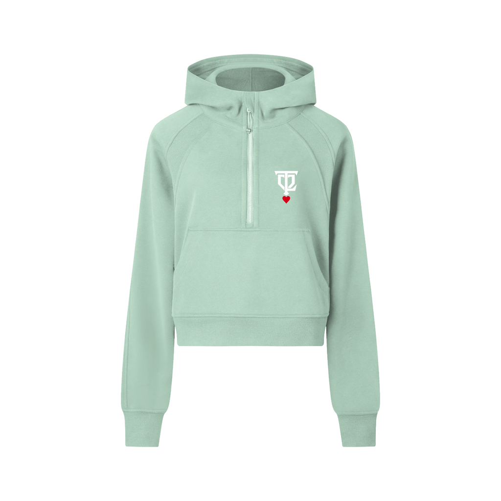 Women's Cropped Half-Zip Hoodie