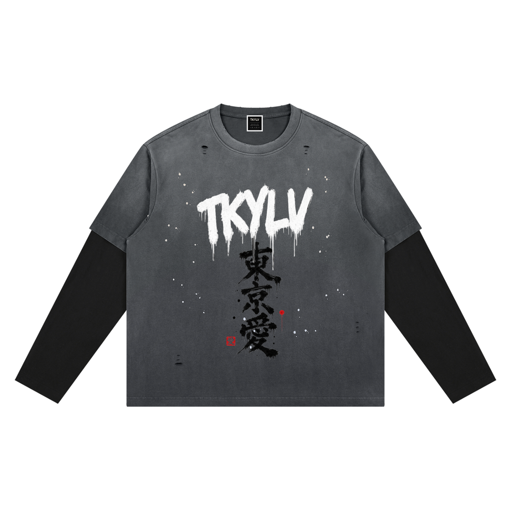 "Tagger" Distressed Layer T-Shirt