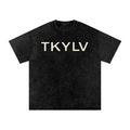 Snow Washed Oversized Cotton T-Shirt