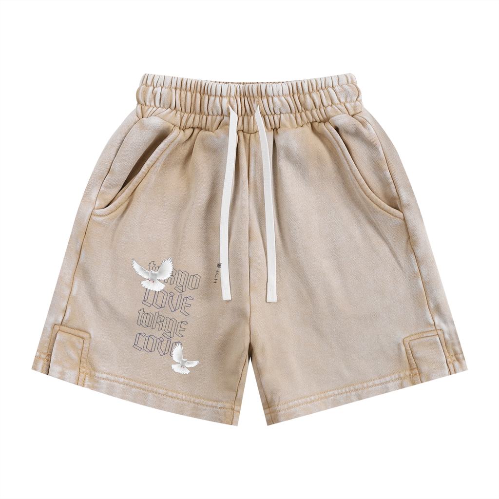 Kids SF Snow Washed Cotton Shorts