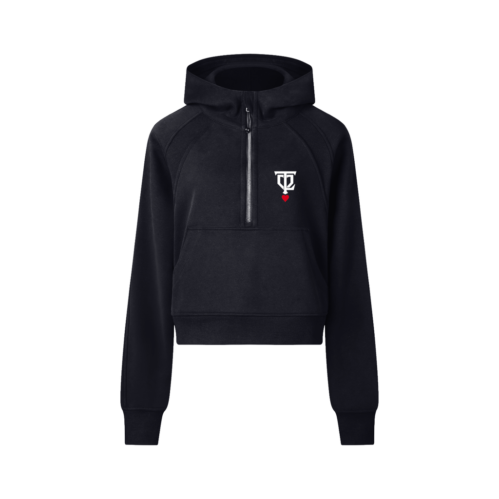Women's Cropped Half-Zip Hoodie