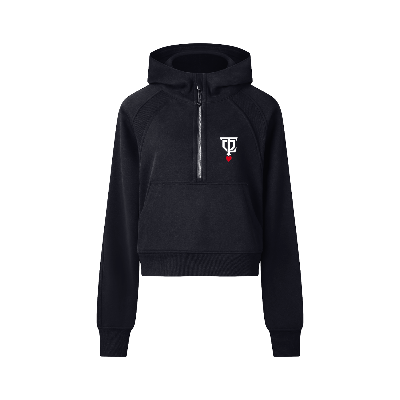Women's Cropped Half-Zip Hoodie