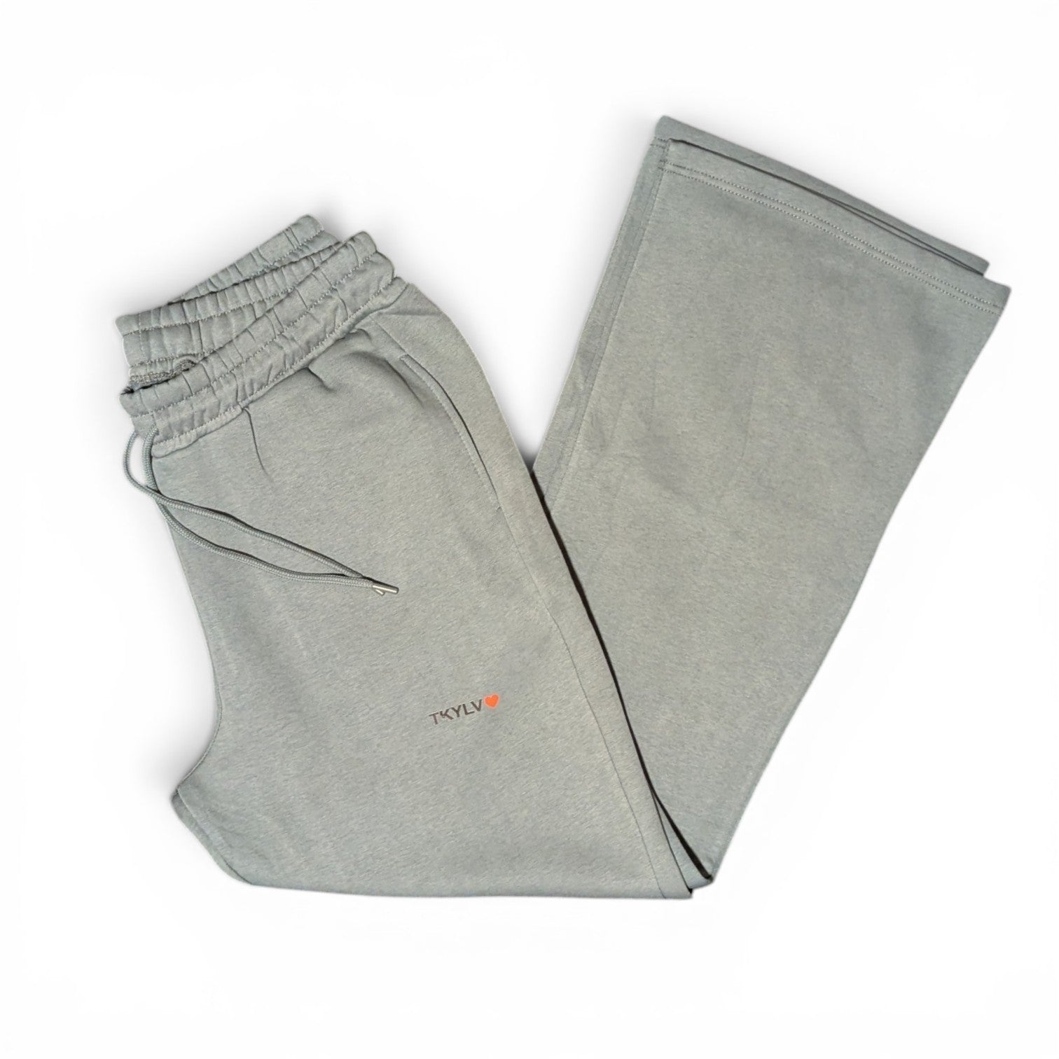 Olive Stkd Flare Sweats