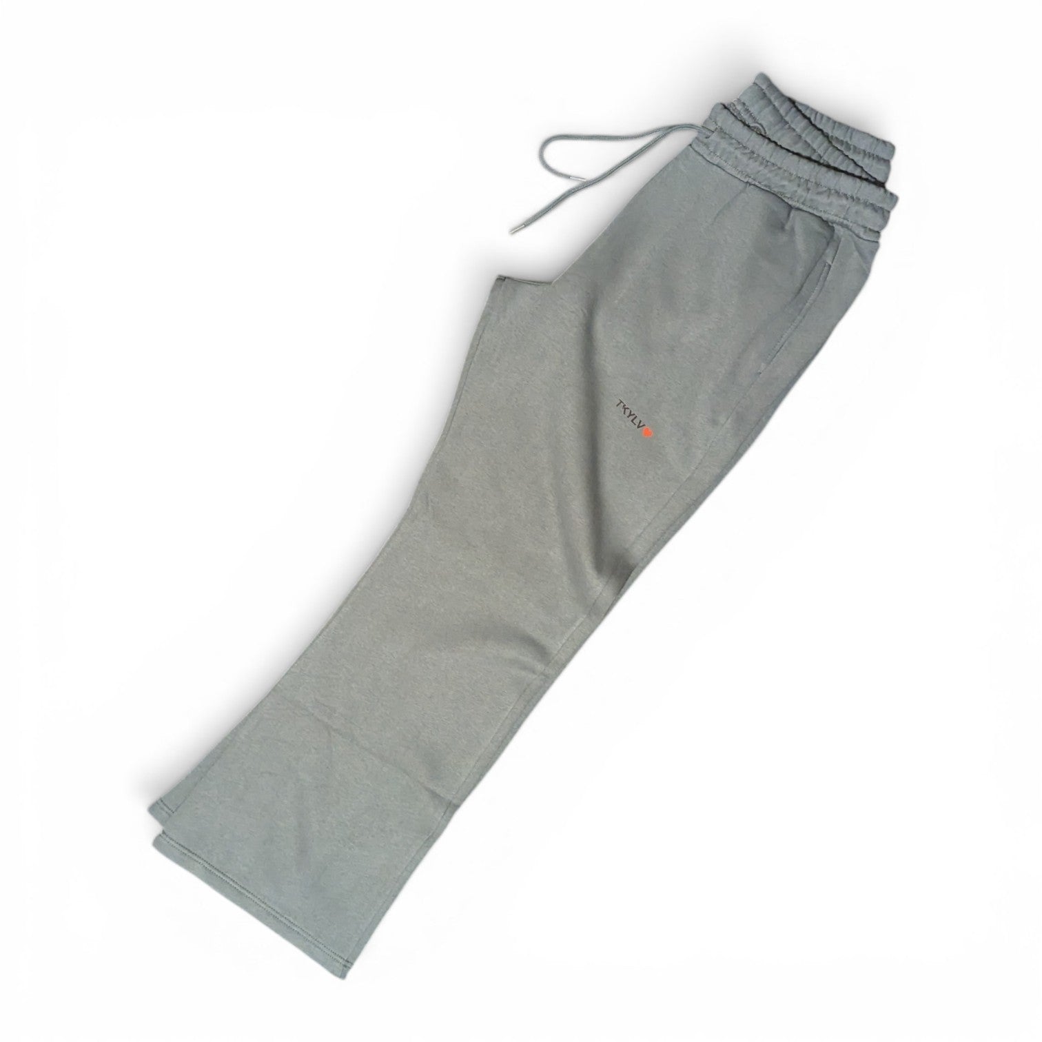 Olive Stkd Flare Sweats