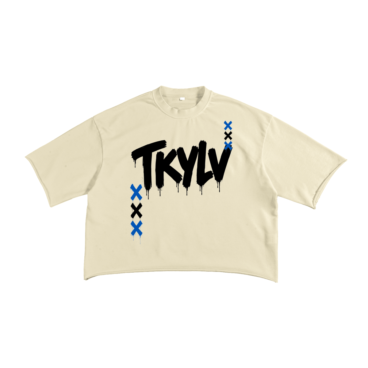 "X-Drip" French Terry Raw Edge T-Shirt