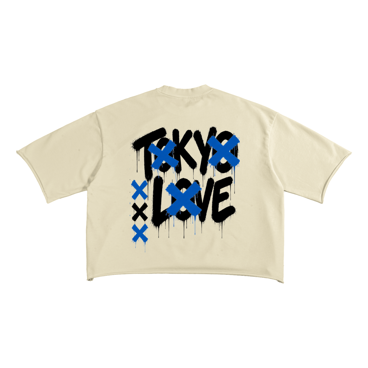 "X-Drip" French Terry Raw Edge T-Shirt