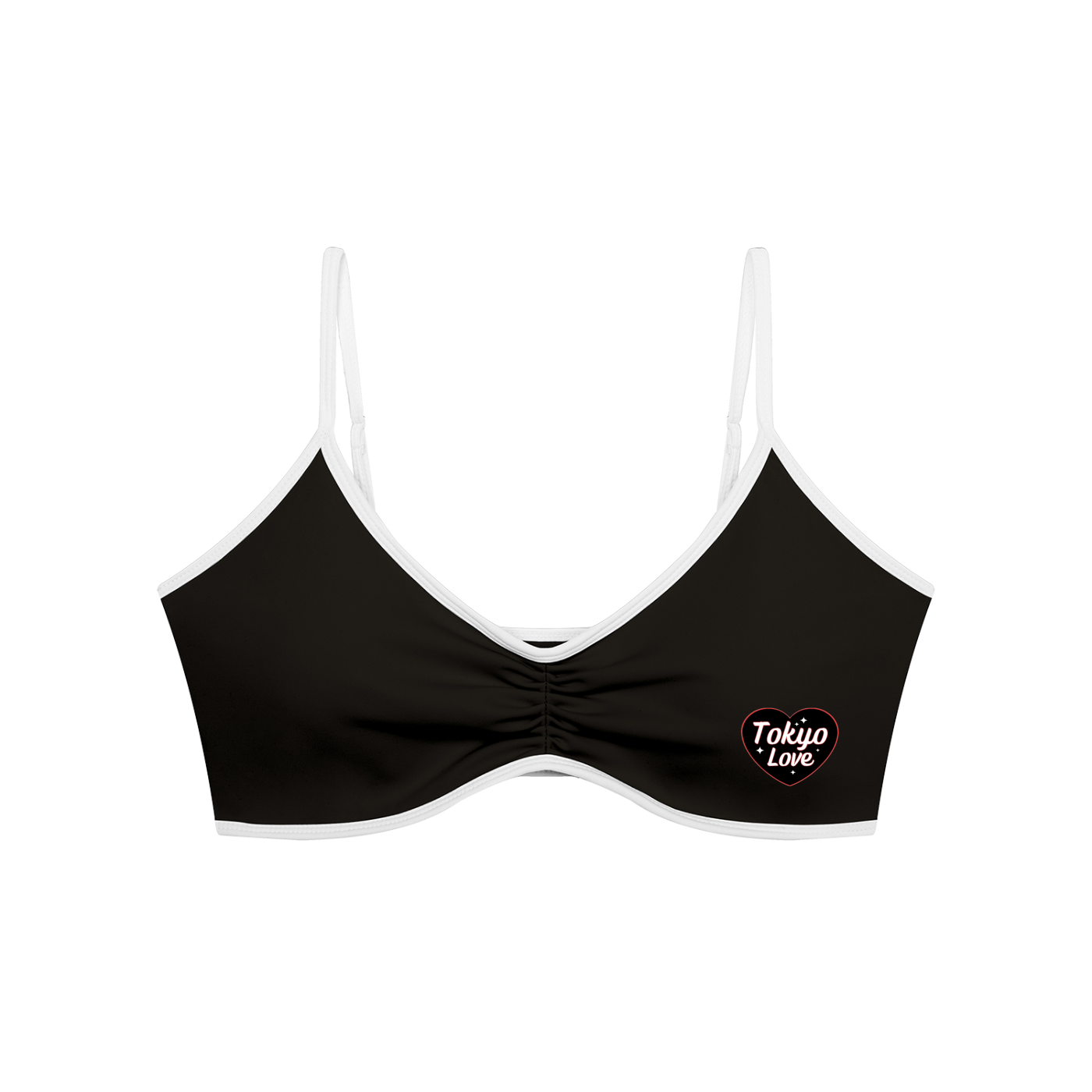 Women's Color Block Ruched V-Neck Sports Bra