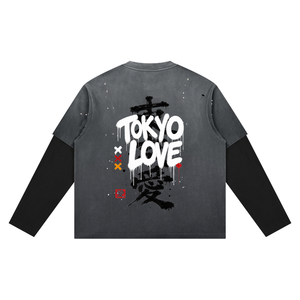 "Tagger" Distressed Layer T-Shirt