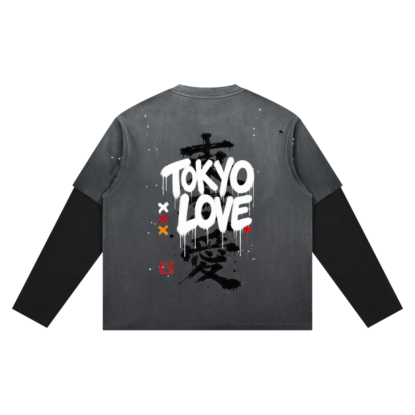 "Tagger" Distressed Layer T-Shirt
