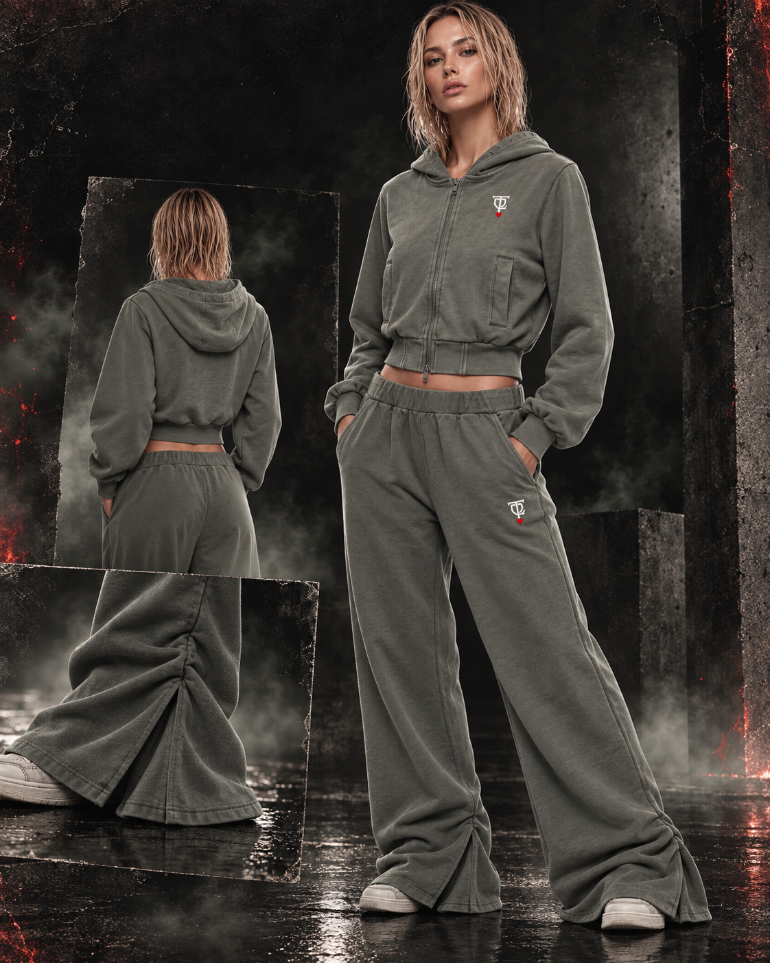 Women’s Vintage Wash Ruched Sweatpants